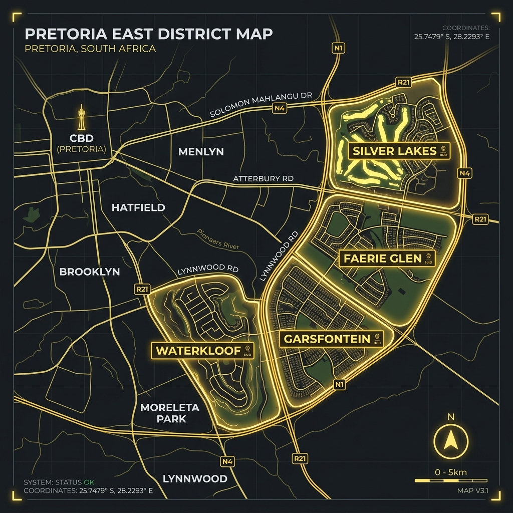 Hydro Forced Pretoria Service Area Map