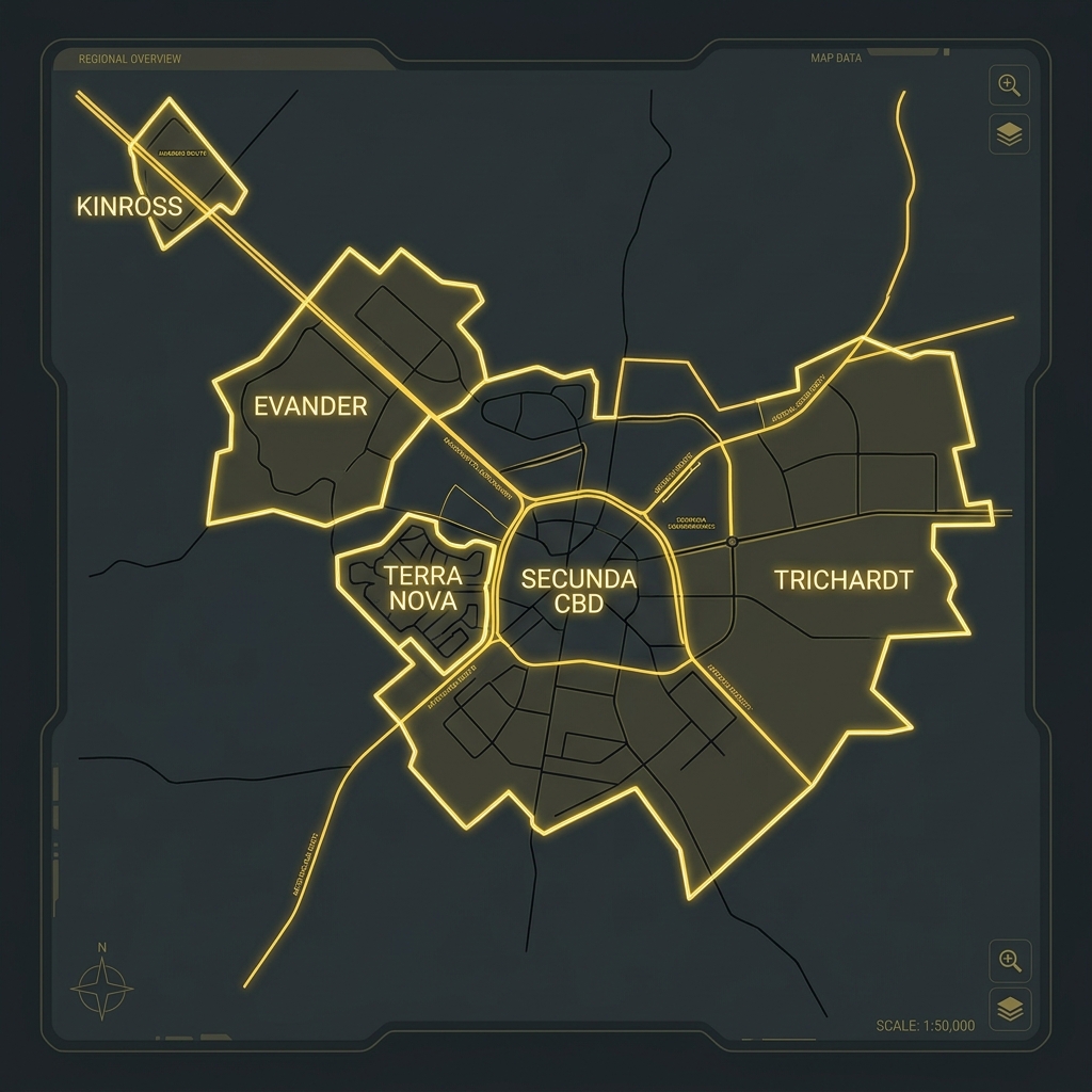 Hydro Forced Secunda Service Area Map